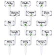 thumbnail image 1 of 15 Pcs White T-Shaped Acrylic Plant Labels with Floral Border Herb Theme Waterproof Garden Stake Labels for Indoor Outdoor Potted Plants Nursery, 1 of 7