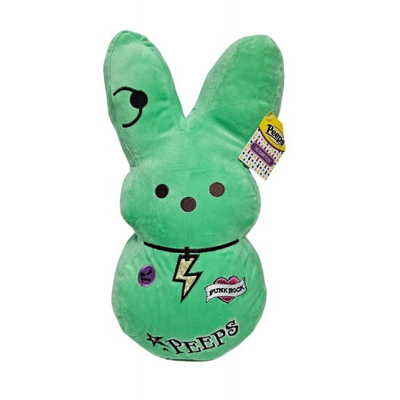 15" Peeps Emo Green Bunny Plush