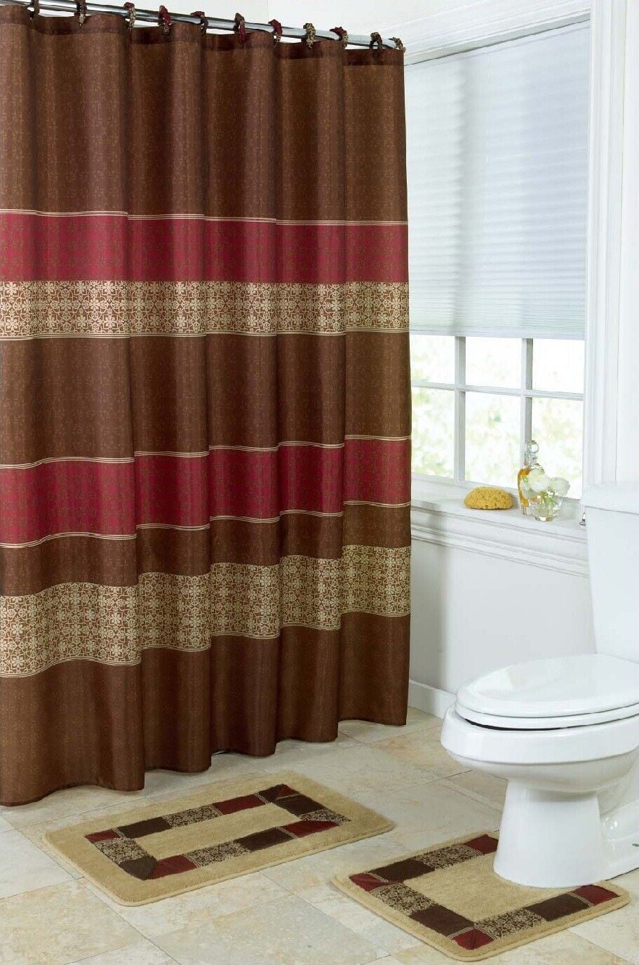 Empire Home Elegan 15-piece Bathroom Linen & Accessory set with Shower Curtain & Bathroom Rugs