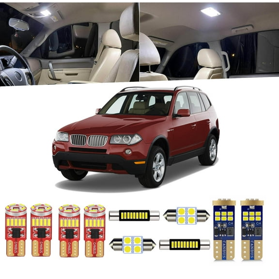 15 Piece Car Interior LED Lights Kit for BMW X3 E83 2004-2010 Interior LED Light Bulbs Packag Kit+ Install Tool