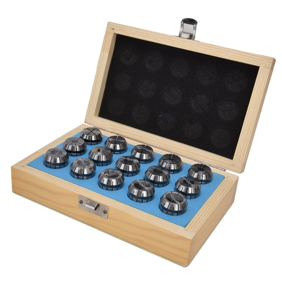 15-Piece ER25 Spring Collet Set, High Precision Carbon Steel CNC Chucks (0.1-0.6 in / 2-16 mm)
