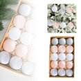 thumbnail image 1 of 15-Piece Faux Fur Christmas Ornaments Set - 3" Soft Hanging Balls for Xmas Tree, Holiday & Winter Wedding Decor, 1 of 7