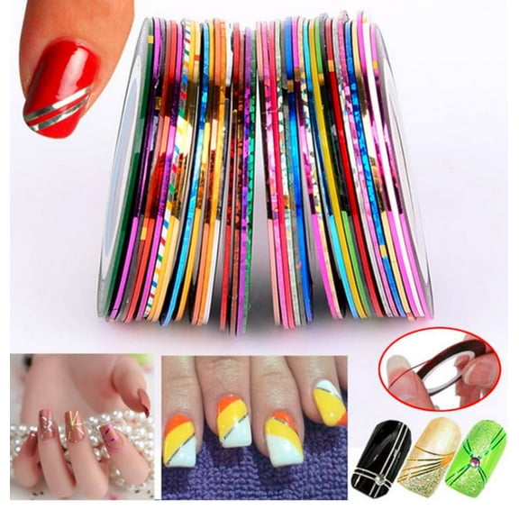 15-Piece Mixed Nail Art Striping Tape Line Set Self-Adhesive Decoration Stickers for Creative DIY Nail Designs TIKA