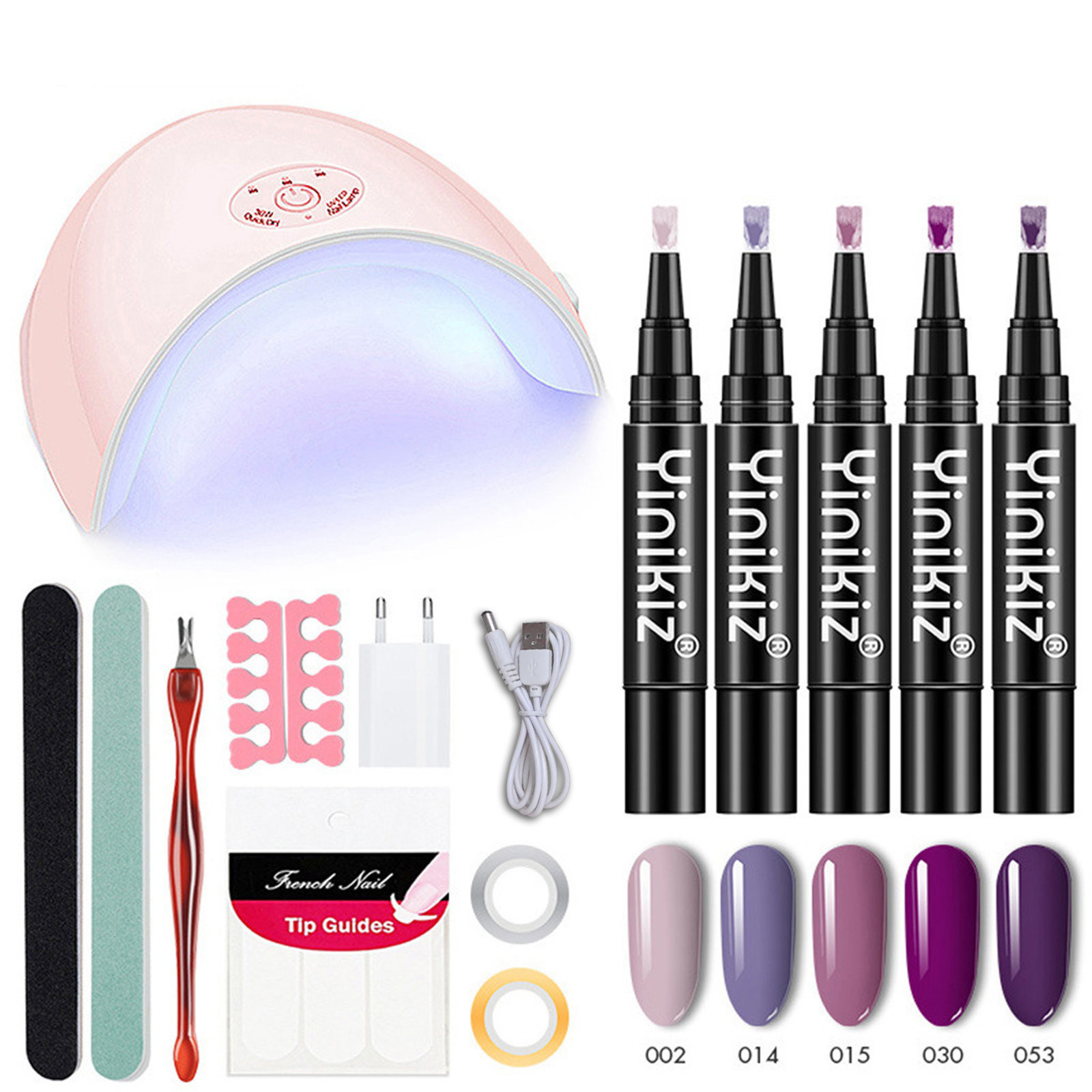 15-Piece Nail Kit, Eu Standard S8706 - 5Pc X 5Ml Uv Gel Nail Art Kit with Acrylic Glue & Pusher, Sets & Kits Easter Mother'S Day Nail Dryer Makeup Organizers