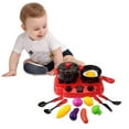 thumbnail image 1 of 15 Piece Pretend Play Kitchen Set with Realistic Toy Fruits Vegetables and Cutting Food Educational Role Play Toy for Supermarket and Home Simulation Interactive Learning Activity, 1 of 6