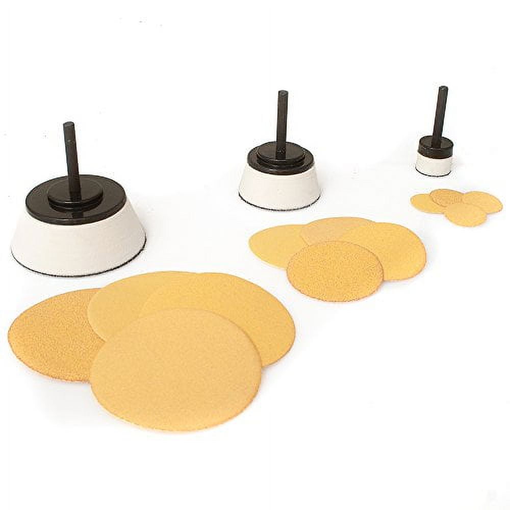 15 Piece Sanding Disc And Soft Foam Mandrel Set 1 Inch, 2 Inch And 3