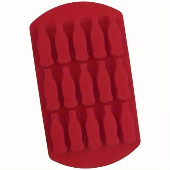 15-Piece Silicone Coke Bottle Candy Mold Set - Versatile Chocolate, Ice, and Jelly Molds