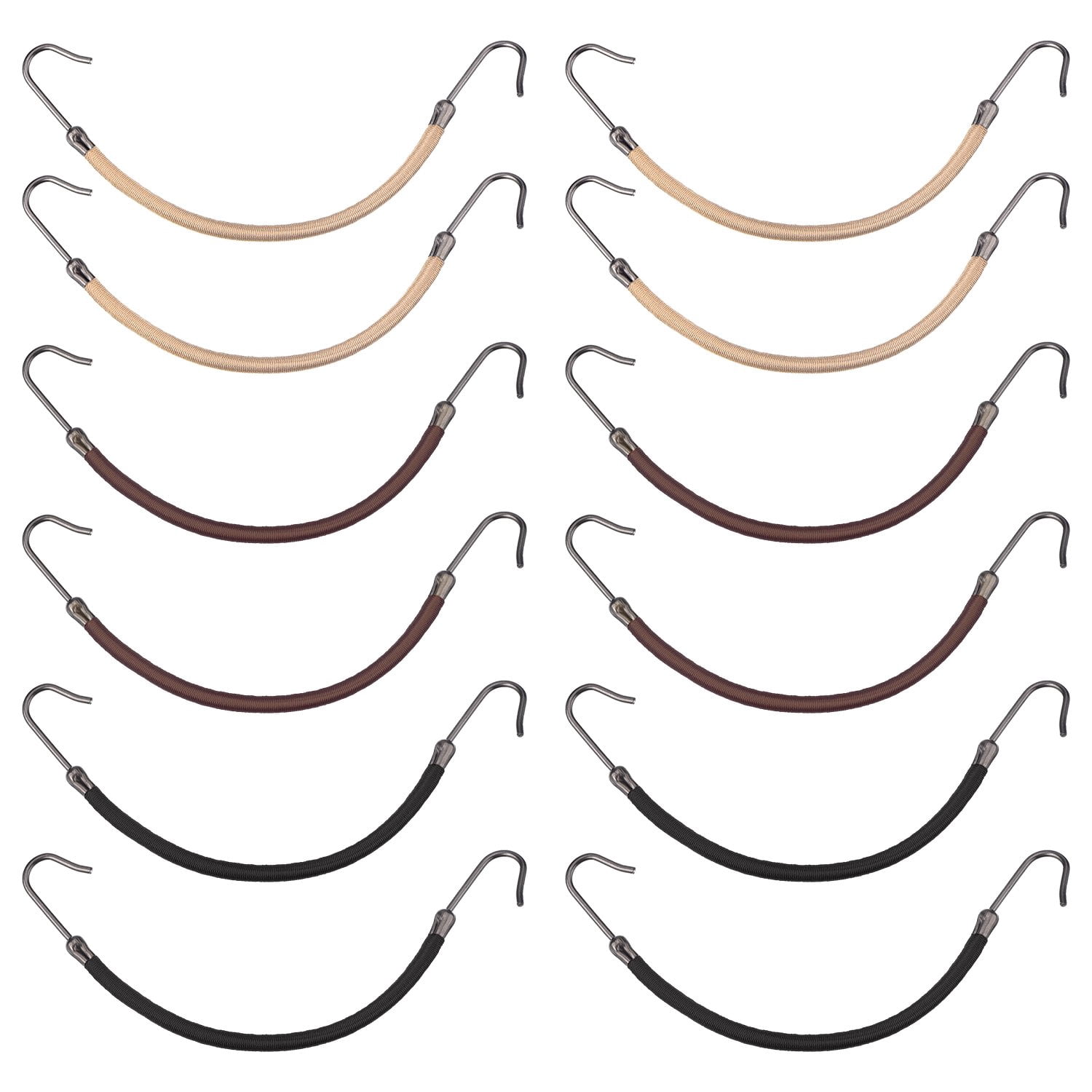 15 Pieces Elastic Hook Hair Tie Styling Ponytail Holder Hooks Cord for ...
