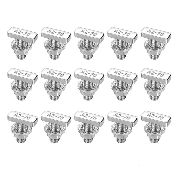 15 Pieces M8x20 T Slot Screws with Galvanized Nut Resistant for Mount