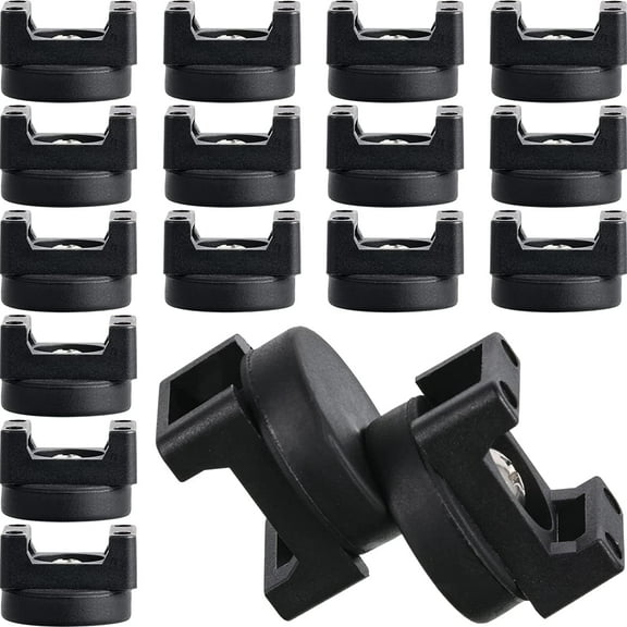 15 Pieces Magnetic Cable Clips Zip Tie Mount Base Black Magnetic Wire Holder Multipurpose Cable Ties Management Base Electrical Supplies for Wire(Classic)