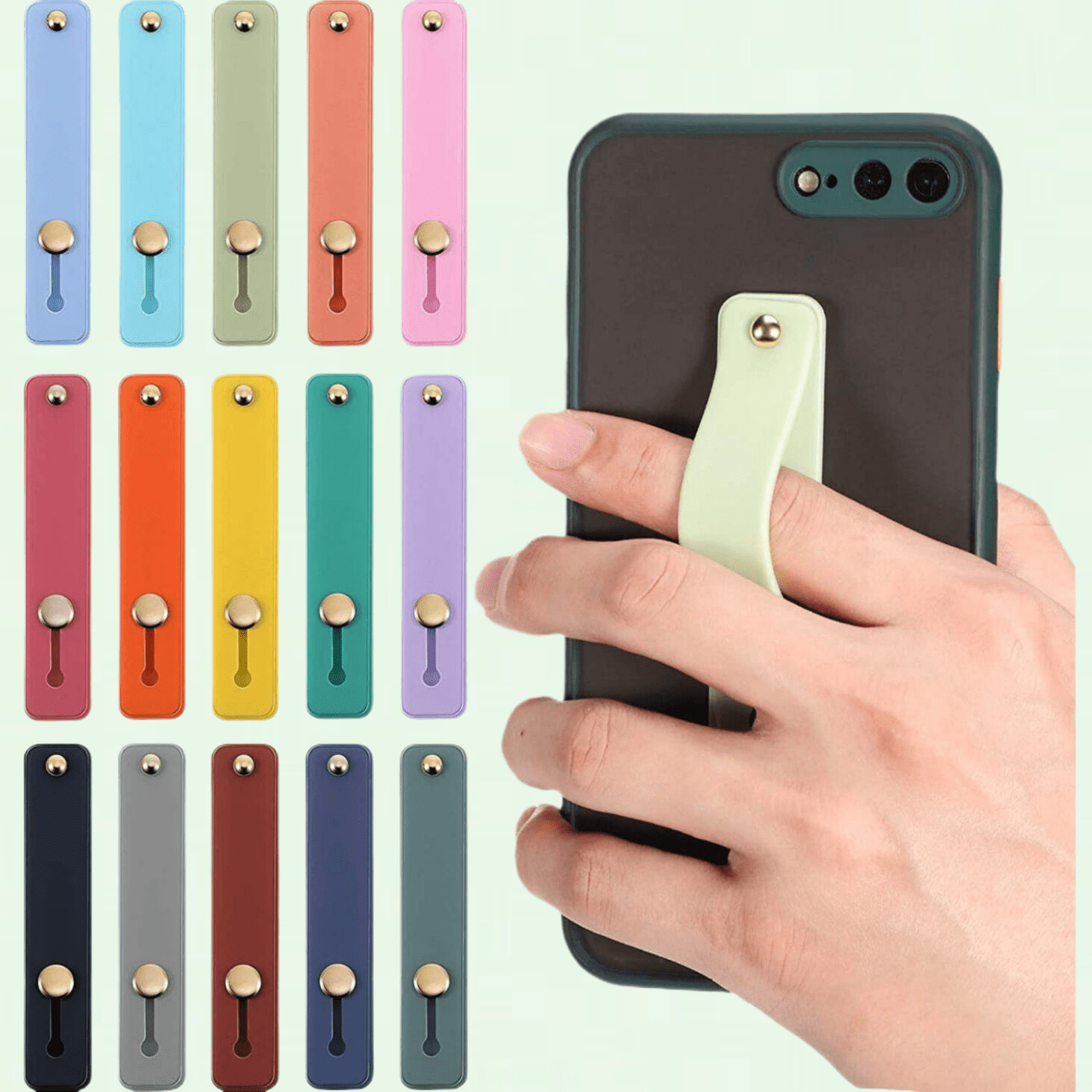 15 Pieces Phone Grip Holder Finger Strap Assorted Colors Cell Phone ...