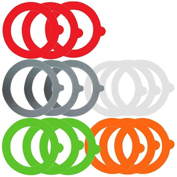 15 Pieces Silicone Replacement Gaskets Airtight Rubber Seals Rings for Canning Tank Jar Lids Sealing Ring