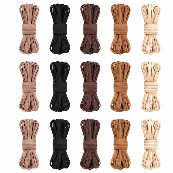15 Pieces Suede Cord Ropes, 3mm Width Faux Korean Velvet String, Multi‑Color DIY Craft Strings For Bracelet Necklace Jewelry Making Handmade Craft Enthusiasts Supplies