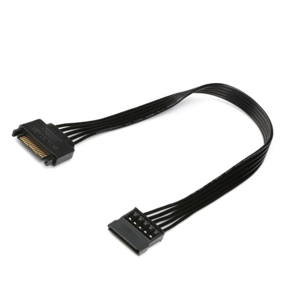 15 Pin Power Extension Cable Male to Female Cable Power Cable Extension Extender Cable Adapter for Hard Drives