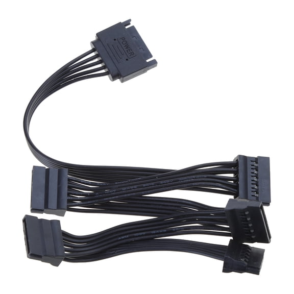 15 Pin Power Splitter Adapter Cable 1 Male to 5 Female Hard Disk Cord