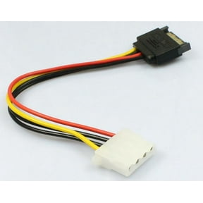 15 Pin SATA Male to 4 Pin Molex IDE Female Power Cable, Hard Drive HDD Power Adapter Cord for PC Internal Storage Devices