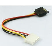 15 Pin SATA Male to 4 Pin Molex IDE Female Power Cable, Hard Drive HDD Power Adapter Cord for PC Internal Storage Devices