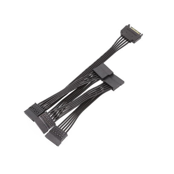 15 Pin SATA Power Extension Hard Drive Cable 1 Male to 5 Female Splitter Adapter 20-inch
