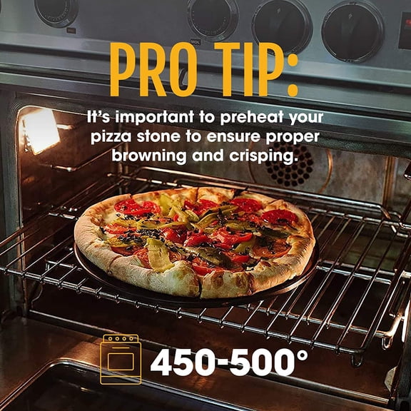 15" Pizza Stone Set + Black Ceramic Non-Stick Stone + Limited Sale + Bonus Cutter Included for Easy Pizza & Bread Baking + Perfect for Home Kitchens