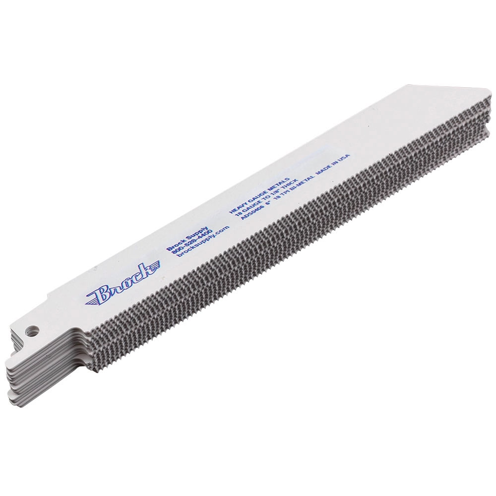 15 Pk Set Premium Bi-Metal Reciprocating 18 TPI Saw Blades Plastic Wood Non-Ferrous Metal for Industrial Shop DIY Hobby