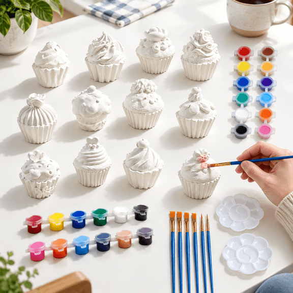 15 Plasterting Kit For Adults & Teens - Diy Miniature Cake Dessert Figurines Ceramic-like Food Props Home Aesthetic Decor Craftin