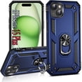 thumbnail image 1 of 15 Plus Phone Case for iPhone 15 Plus Case,with Kickstand,[Military-Grade Protective Case],Scratch-Resistant Back Cover,15Plus Case Blue, 1 of 12