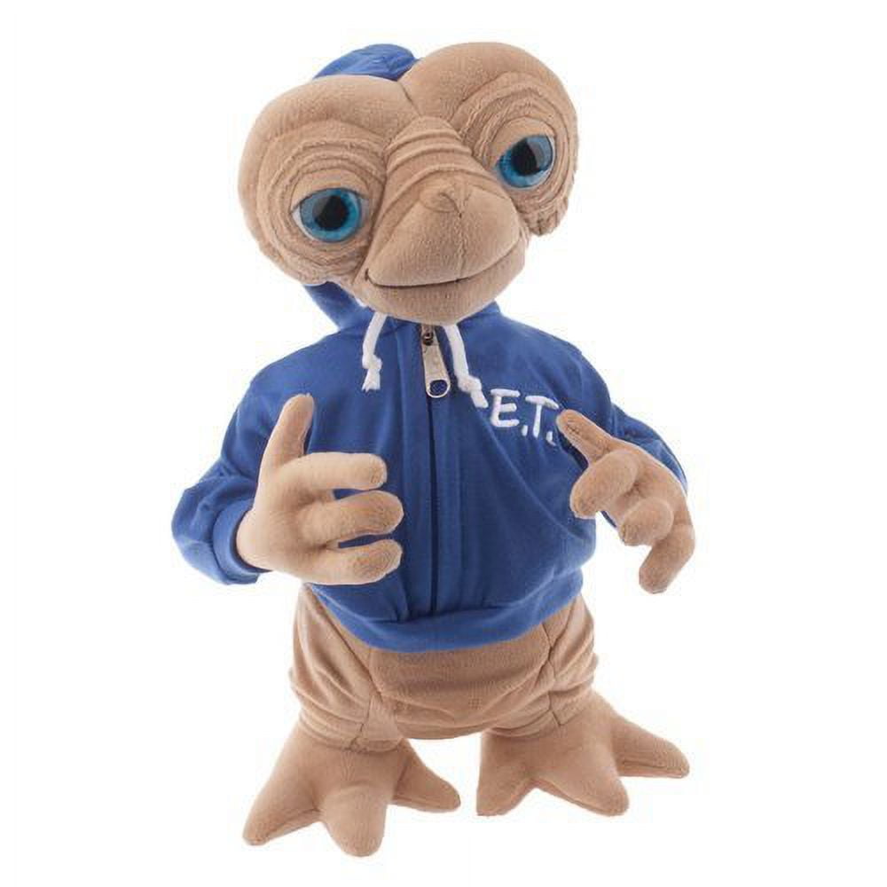 15 Plush E.T. Extra Terrestrial Plush Doll Wearing Blue E.T. Embossed  Hoodie by Universal Studios