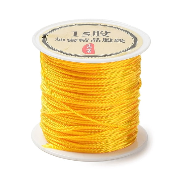 15-Ply Round Nylon Thread with Spool golden 1mm about 21.87 Yards(20m)/Roll
