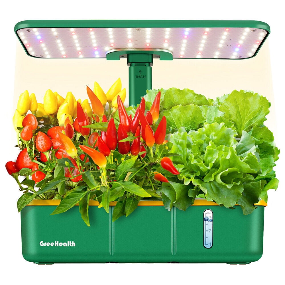 15 Pods Hydroponics Growing System Timer with LED Grow Light Indoor