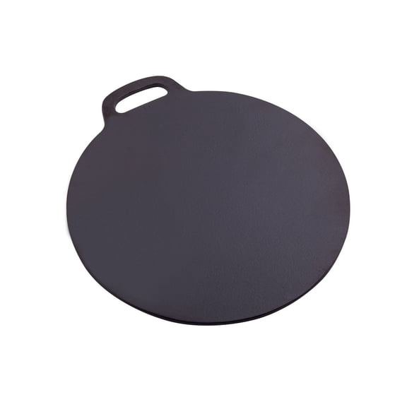 15" Pre-Seasoned Cast Iron Tawa Budare Comal Pan for Pizza, Pancakes, Roti, Grilling