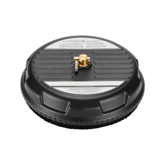 15" Pressure Washer Surface Cleaner - 3000 PSI - 4 Wheel - Plastic - Black - 1/4" Quick Connect - Driveway Patio Deck Cleaning