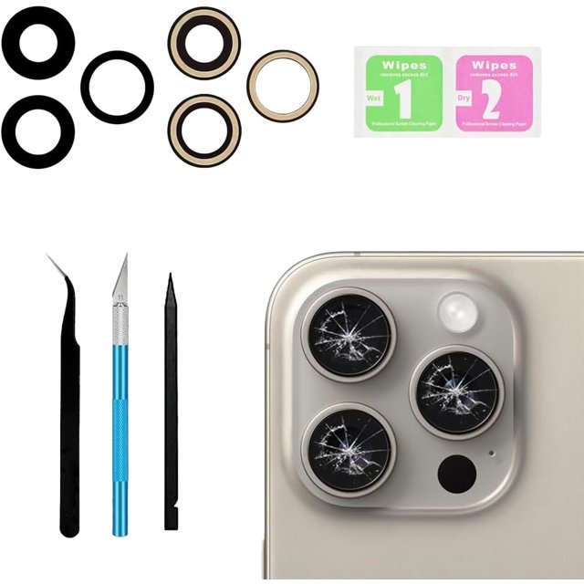 15 Pro Back Rear Camera Lens Glass Replacement for iPhone 15 Pro Camera