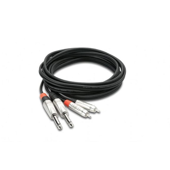 Hosa HPR015X2 15ft Rean Dual 1/4" To Dual Rca