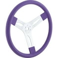 thumbnail image 1 of 15 Purple Cushioned Alum 3-Spoke Steering Wheel, 2-1/4 Dish, 1 of 7