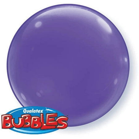 15" Purple Violet Bubble Balloon (4 ct)