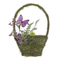 thumbnail image 1 of 15" Purple and Green Mixed Berry and Butterfly Artificial Wall Basket Decoration, 1 of 1