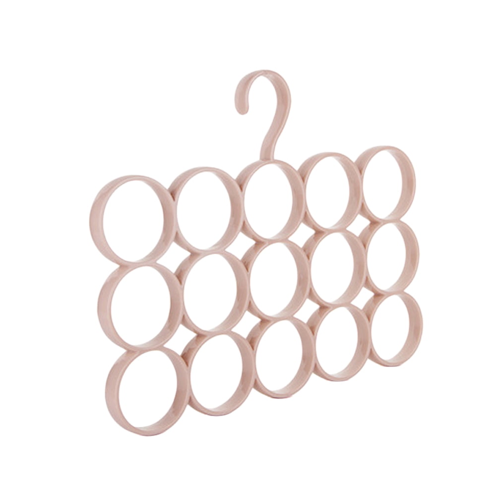 15 Rings Wardrobe Organiser Shelves Scarf Holder Shawl Storage Ties Rack Multifunction