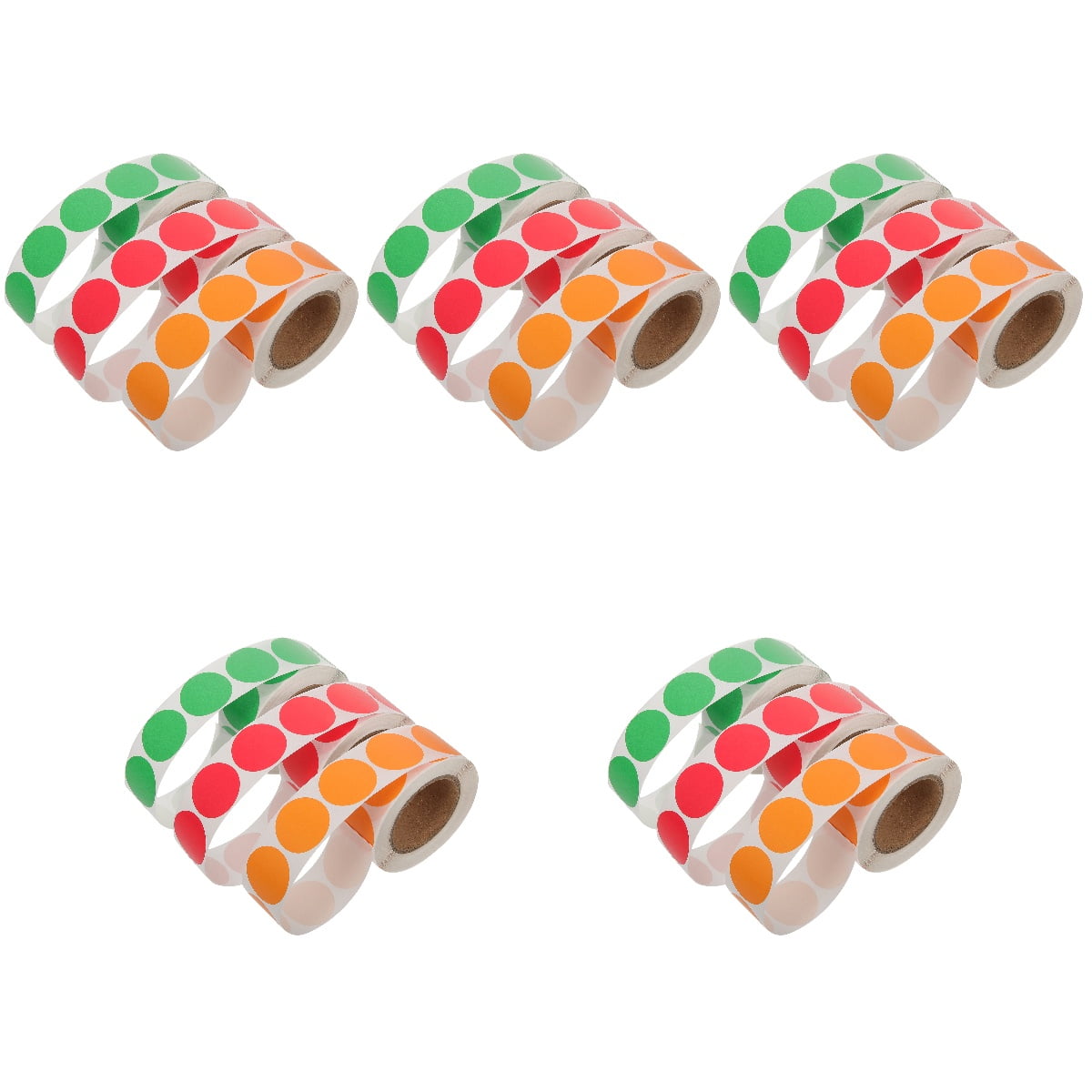 15 Rolls Classified Marking Sticker Stickers Labels Colored Dots Self ...