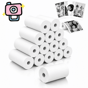 15 Rolls Instant Camera Refill Print Paper,HD Printing Thermal Print Paper,Instant Print Camera Paper Rolls,Compatible with Most Instant Print Cameras, White (57x25mm)