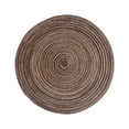 thumbnail image 1 of 15" Round Placemats, Cotton Woven Braided Placemats for Dining Table, Heat-Resistant & Washable Table Mat for Kitchen Dining Room, Non-Slip Boho Circle Placemats Home Decor, 1Pc,Coffee, 1 of 1