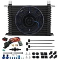 thumbnail image 1 of 15 Row Engine Transmission Oil Cooler Electric Fan In-Line Temp Switch Kit, 1 of 9
