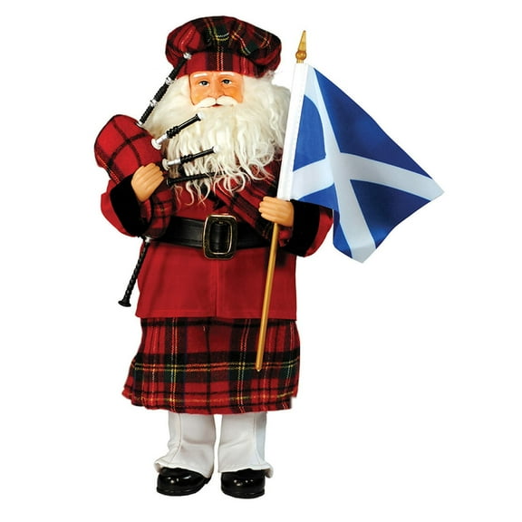 15" Scottish Santa - Red