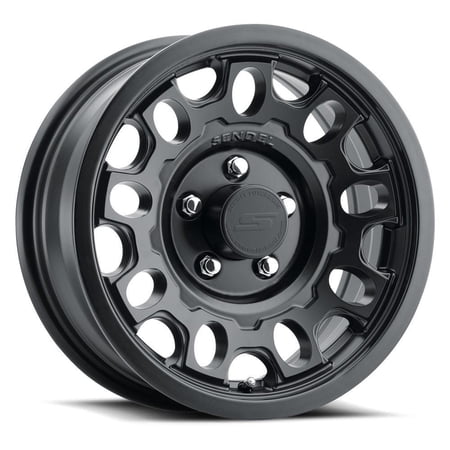 15" Sendel T17 5-Lug Boat Camper RV Trailer Wheel Rim Matte Black (QTY 1)
