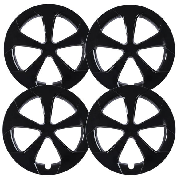 15" Set of 4 Hubcaps Wheel Rims Cover for 2010-15 Toyota Prius Compatible with Alloy Wheels Snap on Installation ABS+PC Material (15-inch,Black Lacquer)