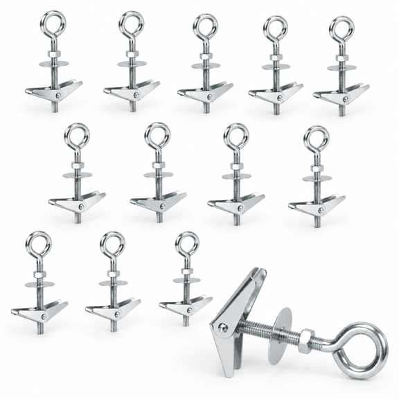 15 Set M670mm Zinc Plated Iron Steel Eye Bolt Toggle Bolt Kit