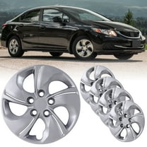 15" Set of 4 Hubcaps Wheel Rims Cover for 2013-2015 Honda Civic Sedan,2013 Honda Civic Coupe,Compatible With Steel Wheels Bolt on Installation(Lacquer)