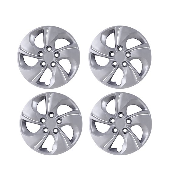 15" Set Of 4 Hubcaps Wheel Rims Cover for 2006-2011,2013-2015 Honda Civic Compatible With Steel Wheels Bolt On Installation PP Material Black Lacquer