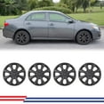thumbnail image 1 of 15" Set Of 4 Hubcaps Wheel Rims Cover for 2009-2019 TOYOTA COROLLA Compatible With Steel Wheels Snap On Installation(15-Inch,BLACK MATTE), 1 of 7