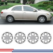 15 Set Of 4 Hubcaps Wheel Rims Cover for 2009-2019 TOYOTA COROLLA Compatible With Steel Wheels Snap On Installation15-Inch,LACQUER