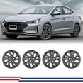 thumbnail image 1 of 15" Set of 4 Hubcaps Wheel Rims Cover for 2017-2020 Hyundai Elantra Sedan Compatible with Steel Wheels Bolt on Installation(15-inch,Black Matte), 1 of 7